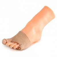Эластичный тканевый бандаж с гелевой вставкой в области сустава первого пальца для защиты от давления и натирания большого пальца и мизинца стопы (арт. 1749)